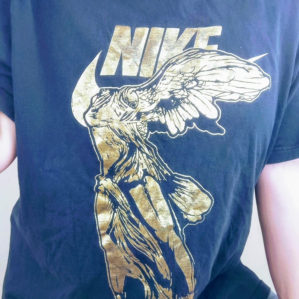 Nike | Gold Metallic Black Graphic Tee